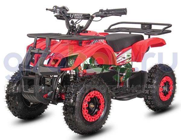 Детский электроквадроцикл WHITE SIBERIA SNEG MINI 1000W - Красный фото №1