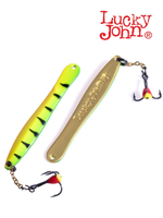 Блесна вертикальная зимняя Lucky John WALLE с цепочкой и тройником 50мм TIGER блистер