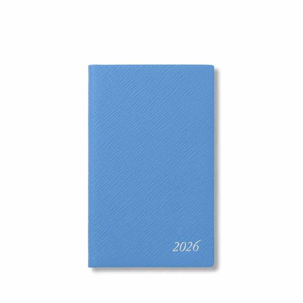 Smythson Ежедневник-блокнот 2026 Panama Weekly Diary, Nile Blue