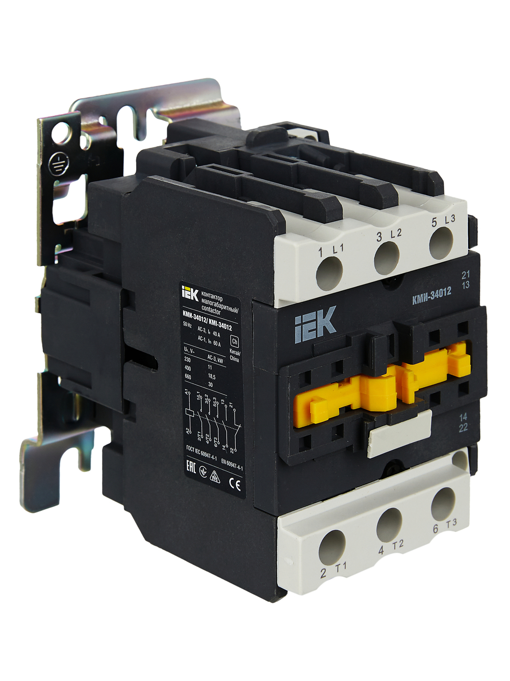 Контактор КМИ-34012 40А 400В/АС3 1NO;1NC IEK