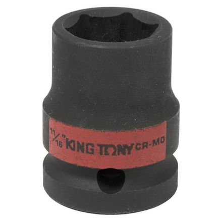 Цена на KING TONY (453522S) Головка торцевая ударная шестигранная 1/2", дюймовая 11/16"