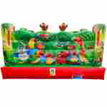 Детский надувной батут «Попугайчики 3» без горки, размер 4*4*2,6 м