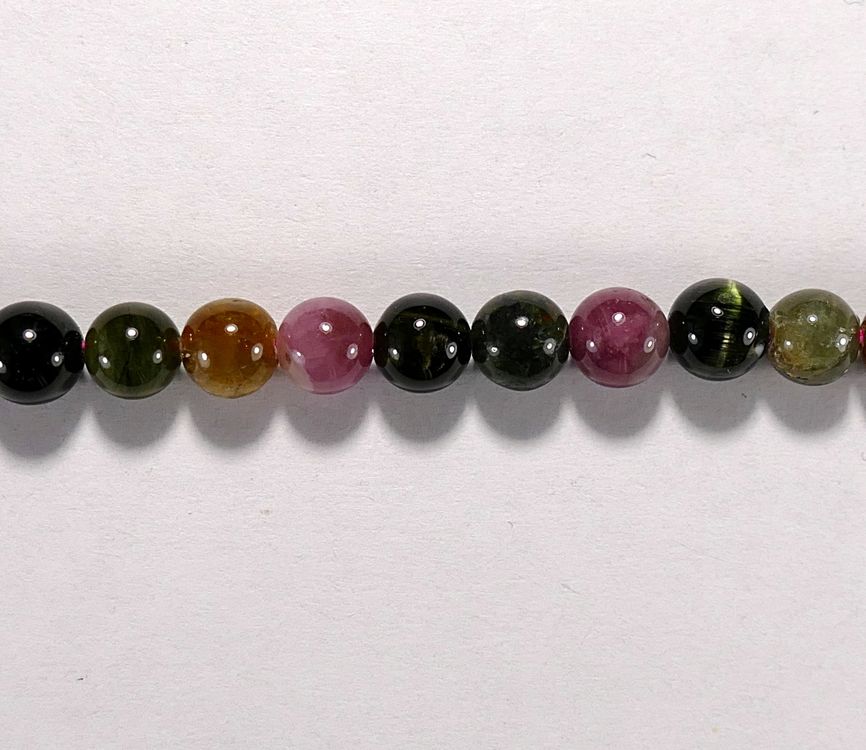 Бусина из турмалина, класс АА, шар гладкий 6мм