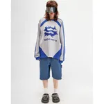 Лонгслив SoWhat? джерси серый / синий