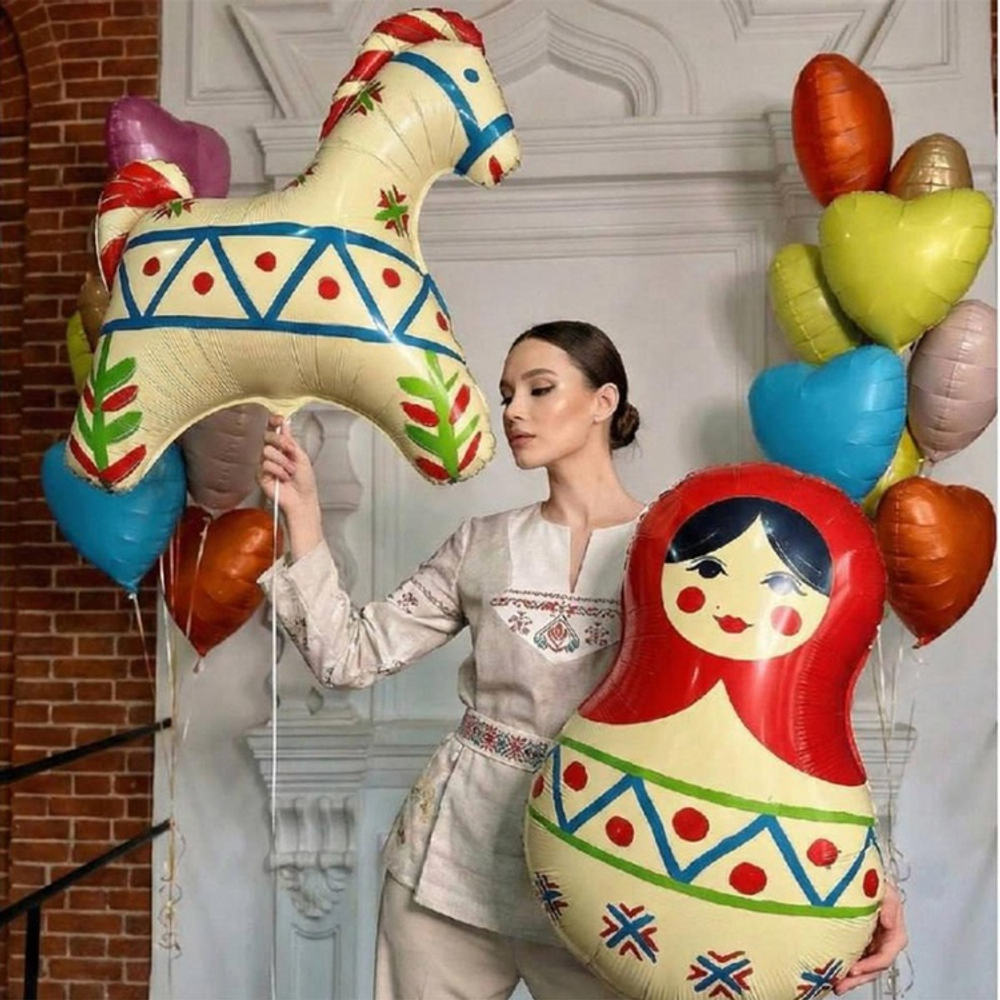 Фигура Матрешка Русский узор (31''/79 см)