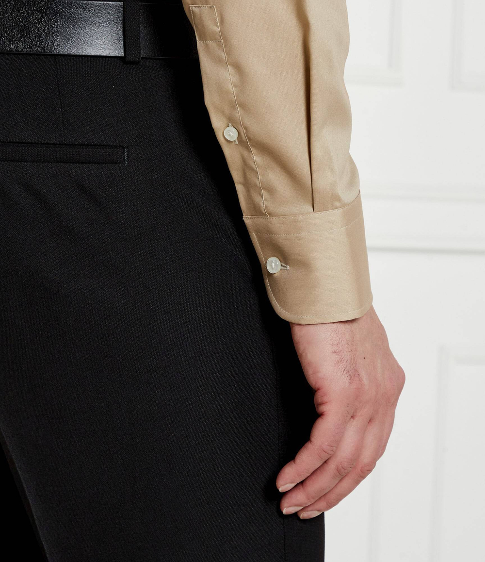 Рубашка H-HANK-kent-C3-214 BOSS BLACK - бежевый(50532875)