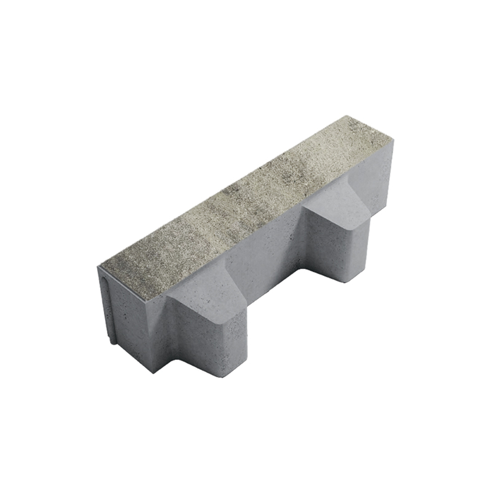 Тротуарная плитка ГАЗОННАЯ РЕШЕТКА - Листопад гладкий Антрацит