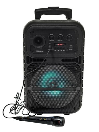 Портативная колонка SHINEDEE SPEAKER  Bluetooth, с микрофоном для караоке, FM, MP3 и подсветкой