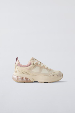 ZARA КРОССОВКИ С ВОЗДУШНОЙ ПОДУШКОЙ, БЕЖЕВЫЙ