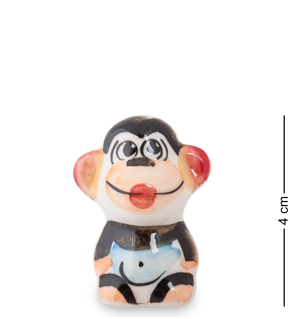ГЛ- 323 Фигурка «Обезьянка Муся» цв. (Гжельский фарфор)