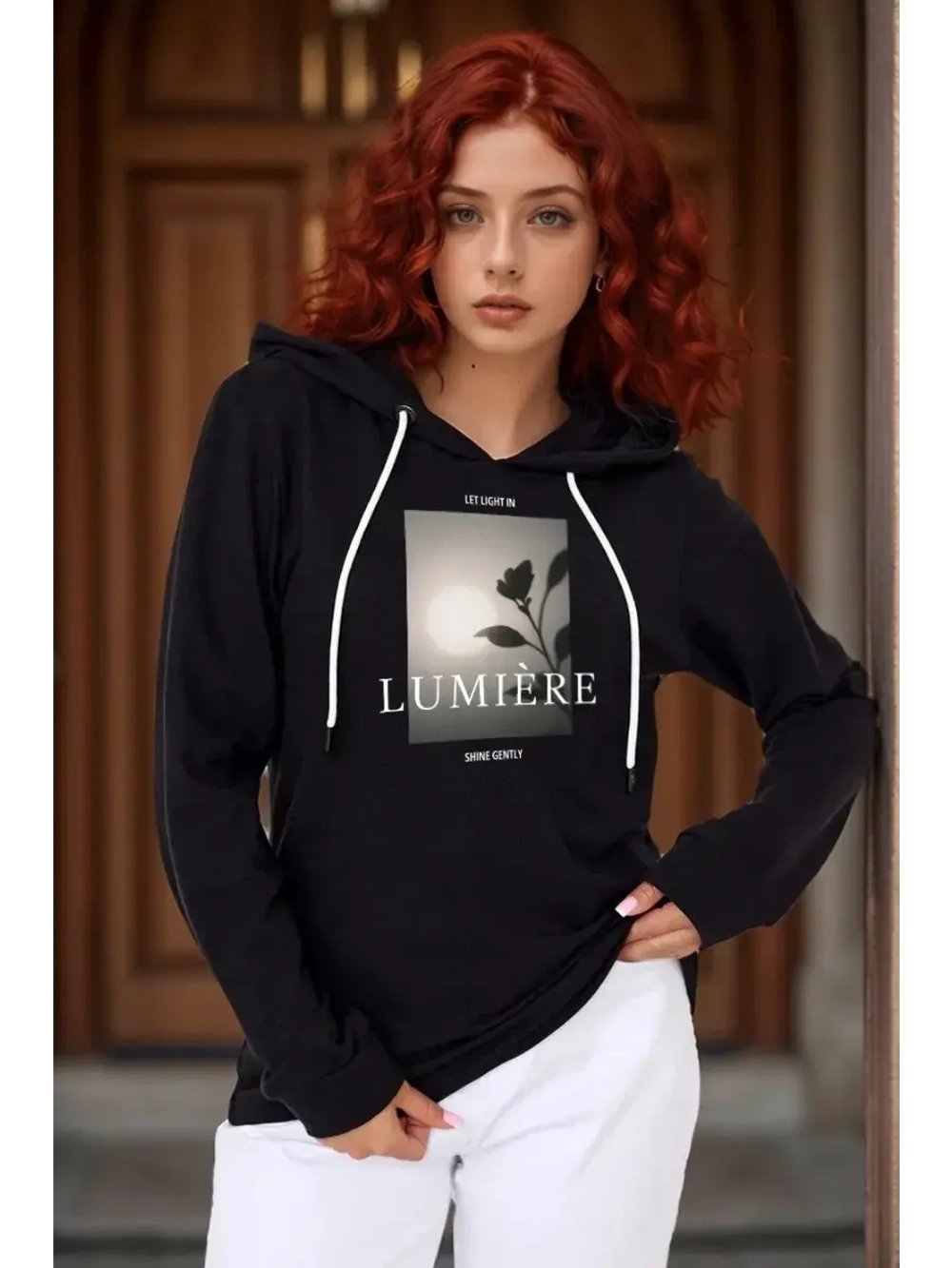 футболка с длинным рукавом лонгслив с капюшоном