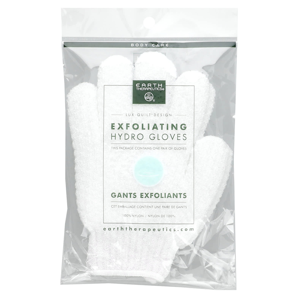 Earth Therapeutics, Отшелушивающие гидроперчатки, белые, 1 пара