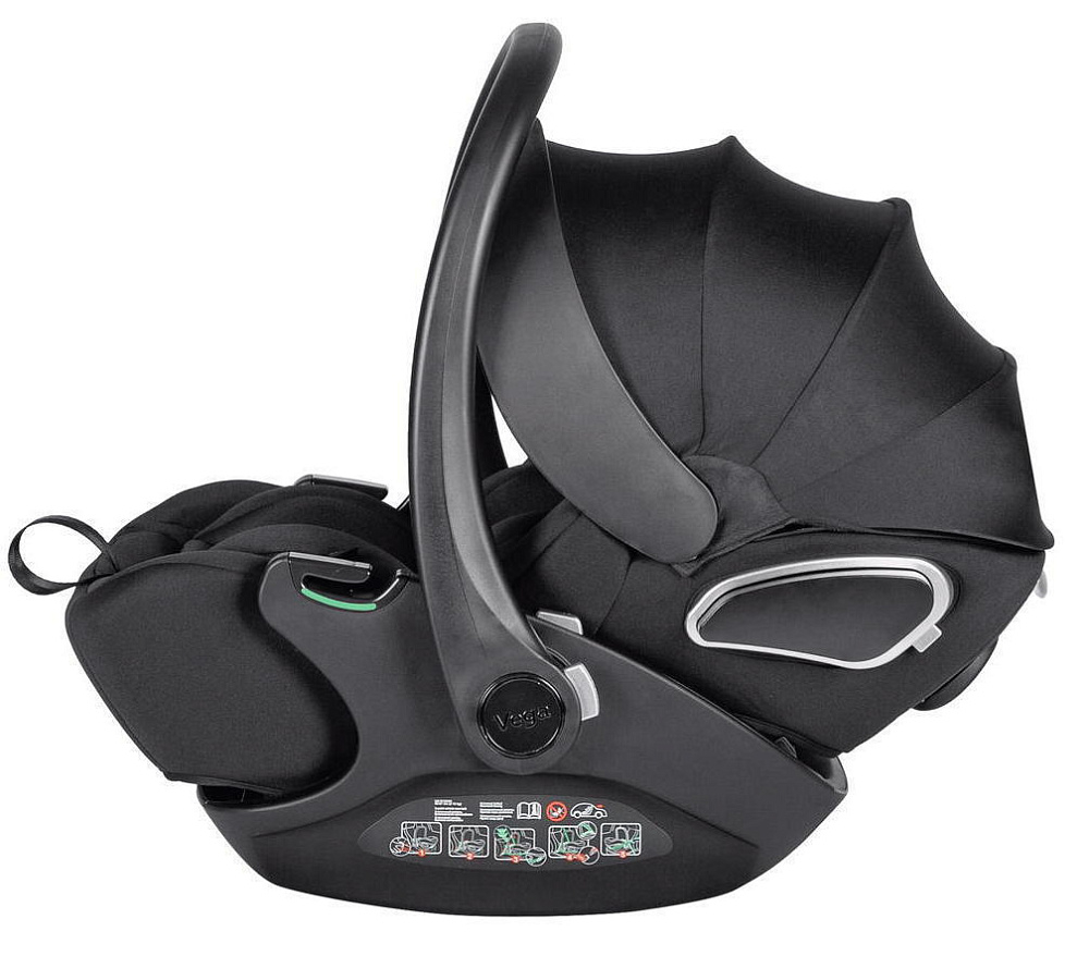 Коляска Carrello Alfa CRL-6522 2025 Vega CRL-14101 Absolute Black 3 в 1 Fashion Grey