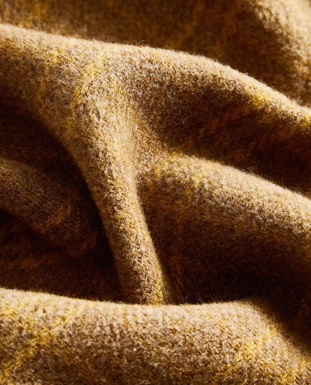 Zara Home - Плед одеяло, горчичный, 140x190 см