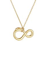 Колье Восьмерка на шнурке, позолота