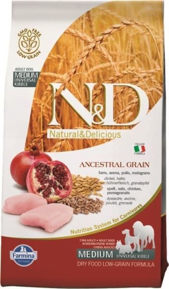 Корм N&amp;D Low Grain DOG CHICKEN&amp;POMEGRANTE Adult 800 gr