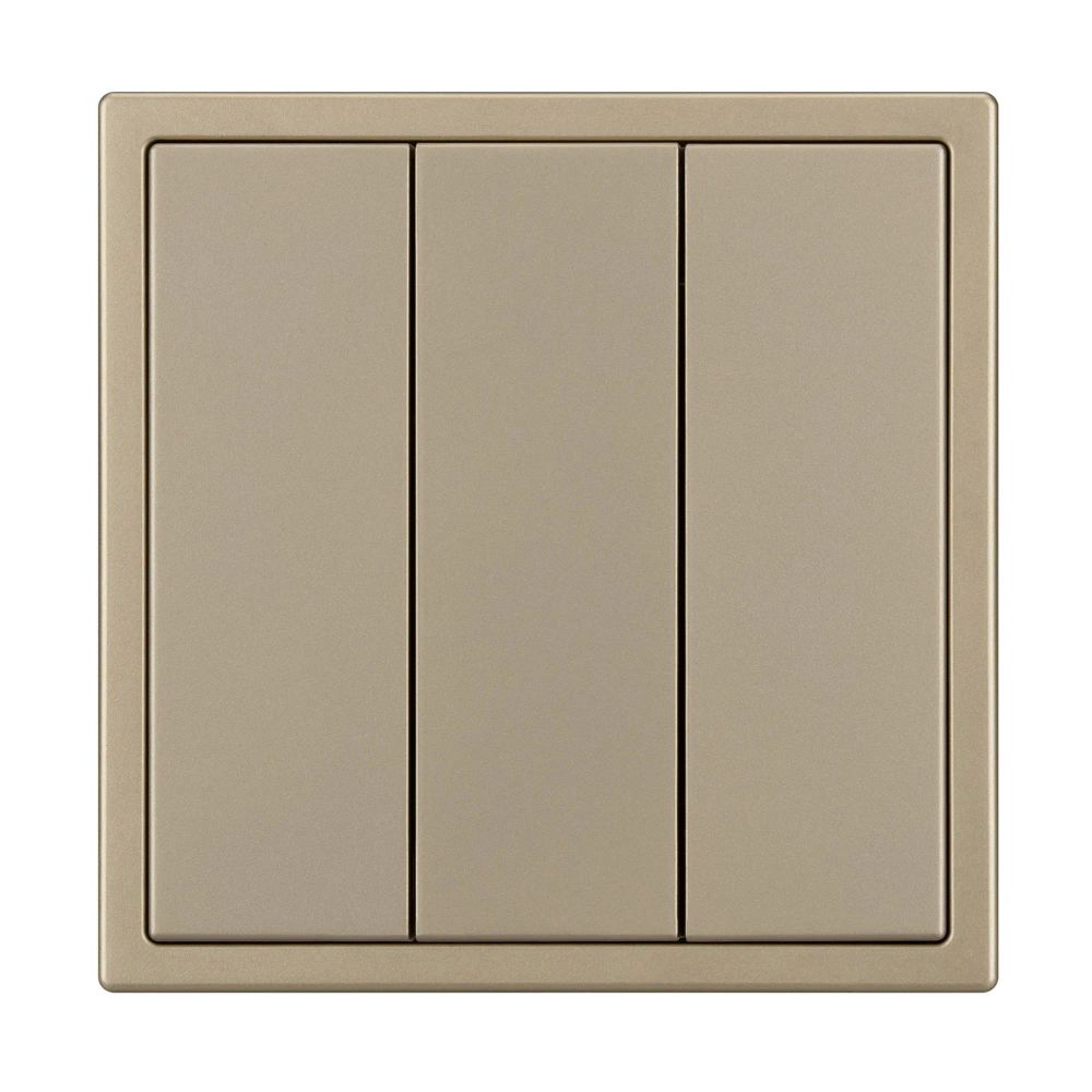 Механизм выключателя трехклавишный непроходной SWT-NOBE-MK03-SFPL-GD (230V, 10A) (Arlight, Золотой песок) 061798