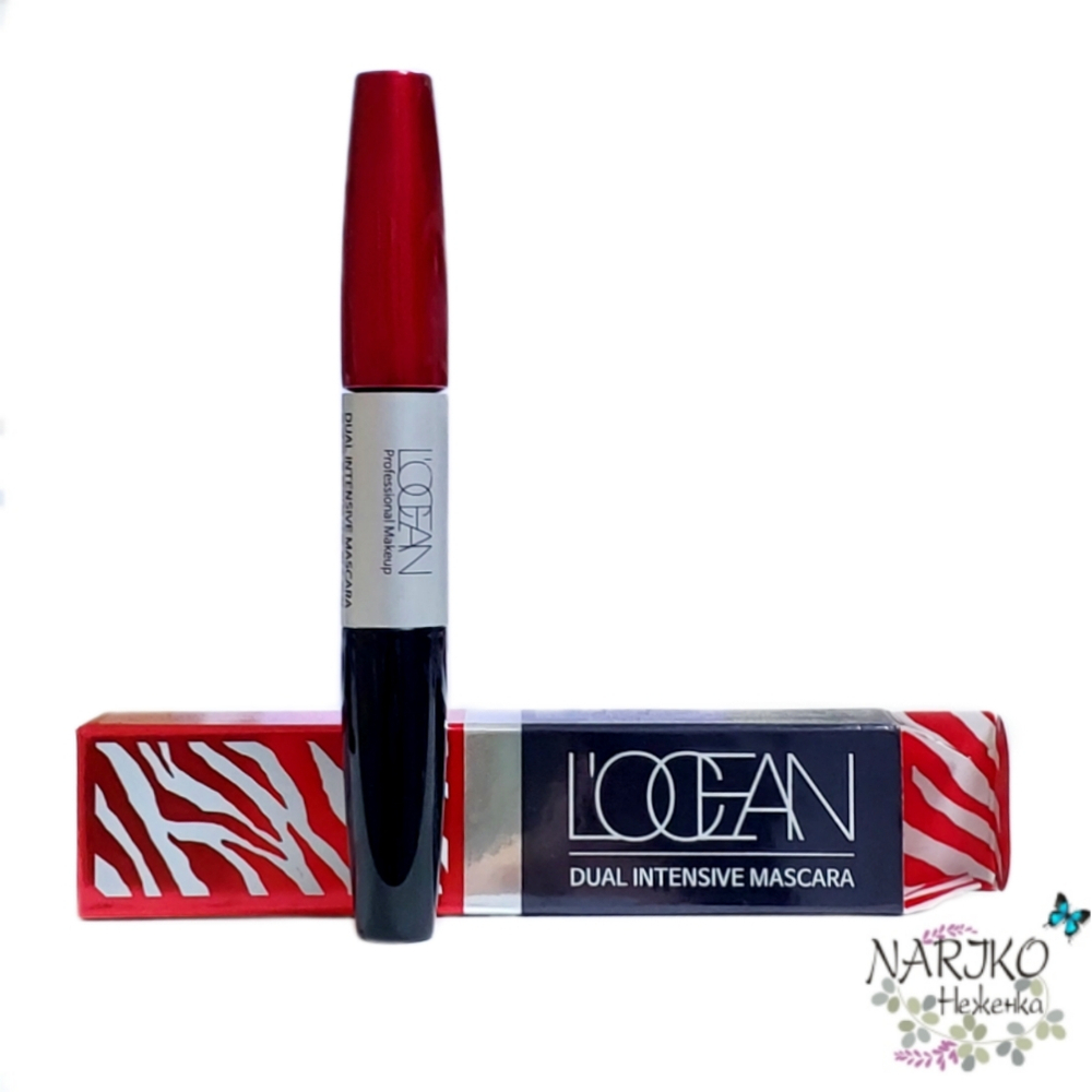Тушь для ресниц с двойным эффектом L'OCEAN Dual Intensive Mascara, черный, 2х7 мл.