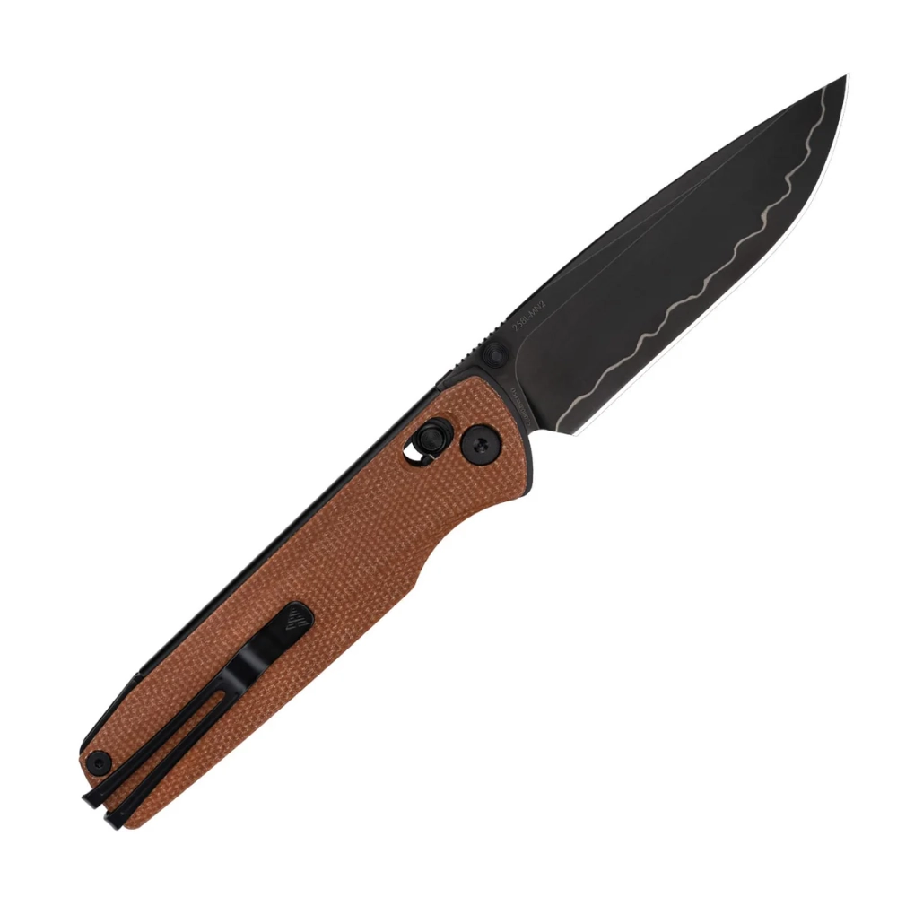 Нож складной SRM 258L-MN2 Terrier Black (140Cr Laminated, Brown Micarta)