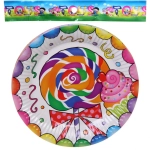 Тарелка бумажная 18 см в наборе 10 шт «Сладкий праздник»