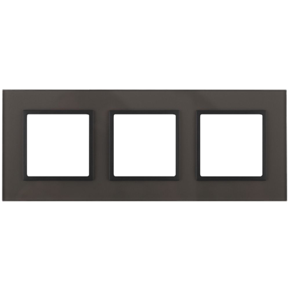 14-5103-32 ЭРА Рамка на 3 поста, стекло, Эра Elegance, серый+антр