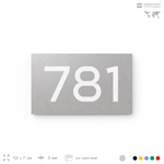 Номер на дверь 781, табличка на дверь для офиса, квартиры, кабинета, аудитории, склада, серая 120х70 мм, Айдентика Технолоджи