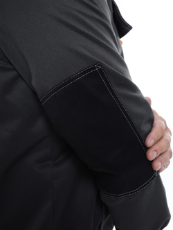 Костюм Nerss «МАНХЕТТЕН», куртка + полукомбинезон. Черный с серым.