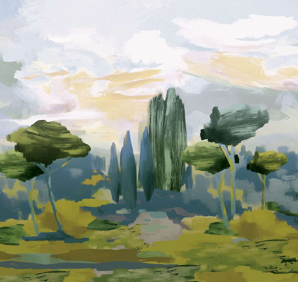 Пейзаж 2 Средиземноморье панно