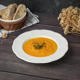 Тарелка глубокая 23 см, 290 мл, фарфор "NOBLE" серия "Retro Ritz & Bella-White"