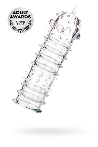 Насадка на пенис A-Toys by TOYFA Tark, TPR, прозрачный, 15,3 см