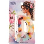 Заколка - краб для волос «AKS-EMPIRE», трапеция, цвет микс 6 цветов, 4,5*3см