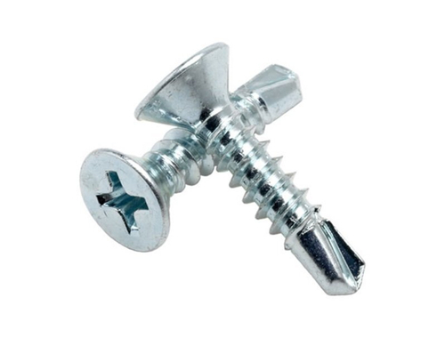 Саморез оконный белый, сверло, цинк 3,9х20