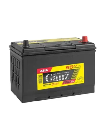 Аккумулятор GANZ PRO-Line JIS 95 А/ч, обратный R+, 304x173x220, для легковых автомобилей, высокая мощность и надежность, Ca/Ca