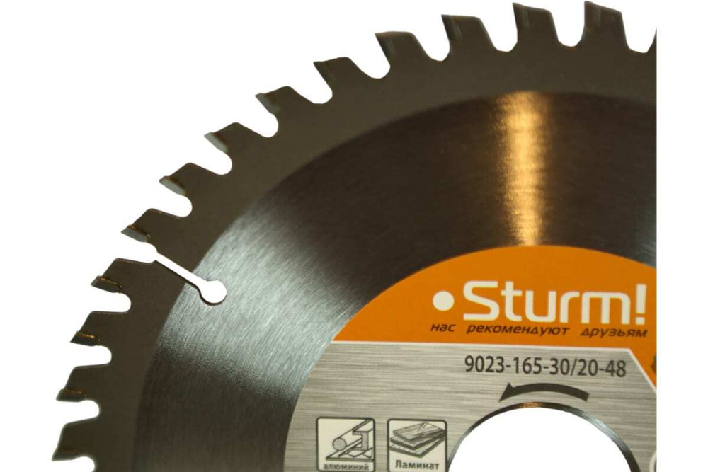 Диск пильный (165x30/20 мм; 48 зубьев; Мульти рез) Sturm 9023-165-30/20-48