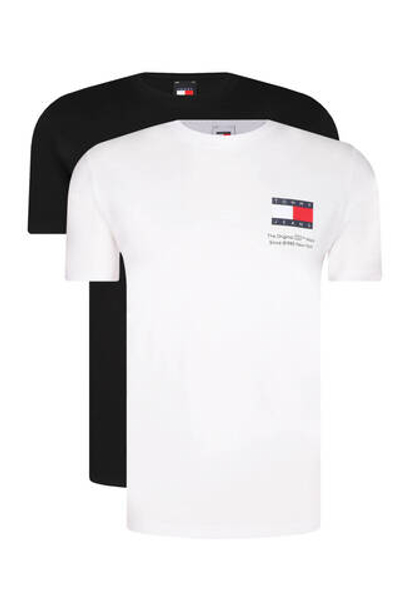 Футболка 2шт. TJM SLIM 2PACK S/S FLAG DNA Tommy Jeans - белый(DM0DM18862)