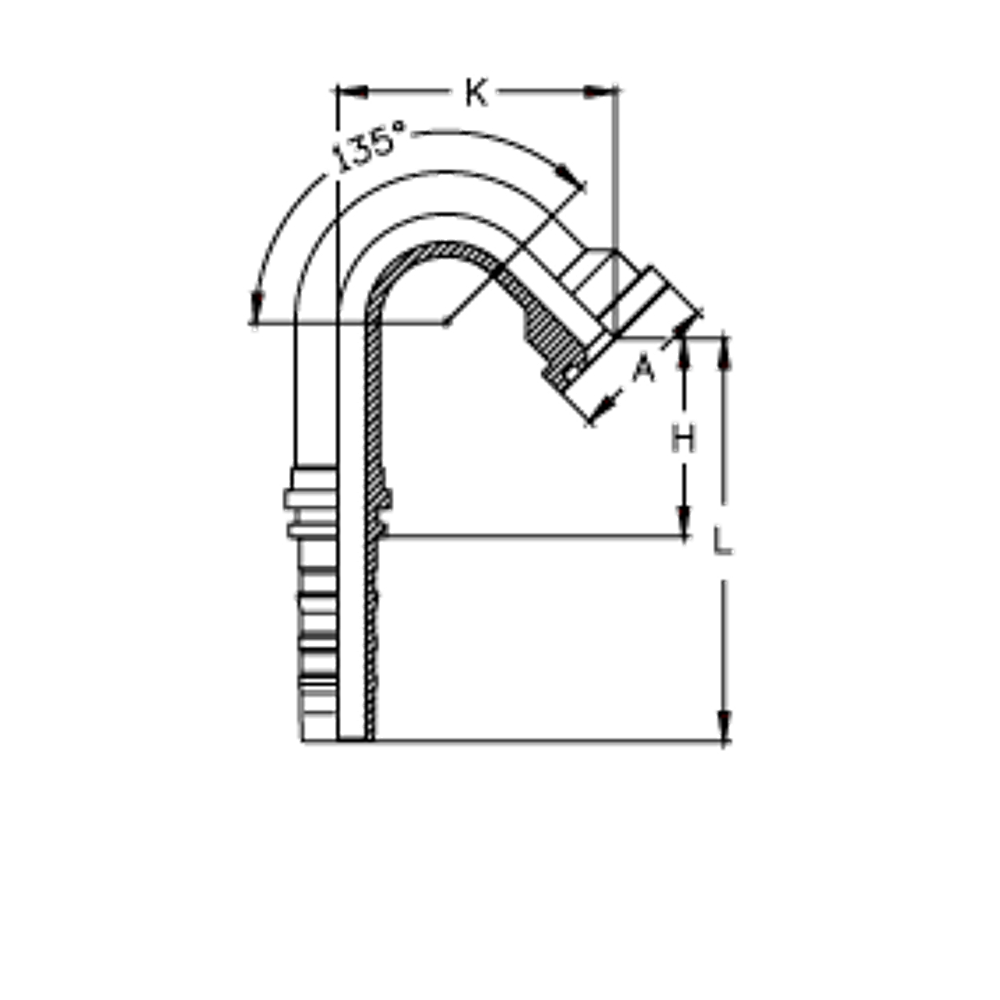 Фитинг DN 20 SFL 3/4 38.1 (135) CS