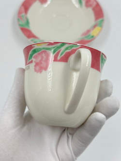 Чайная пара с розовой каймой Givenchy by Yamaka