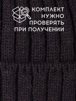 Шапка зимняя детская с помпонами и манишка