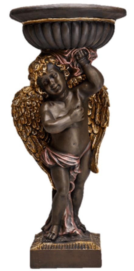 Кашпо "Огромное" , цвет бронза/золото , антик