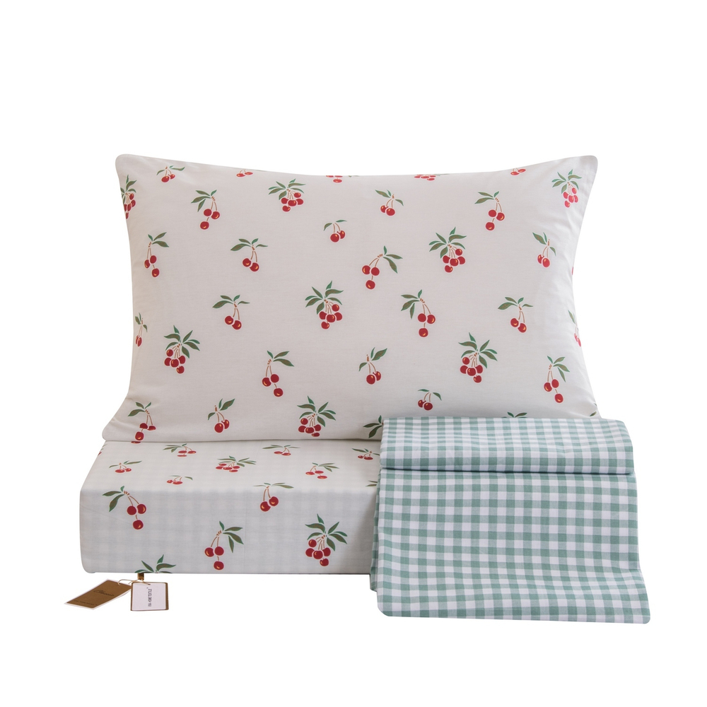 Комплект постельного белья Делюкс Сатин 100% хлопок на резинке LR619