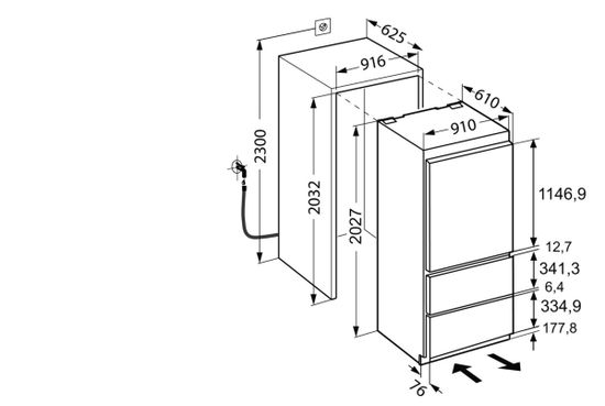 Встраиваемый холодильник Liebherr ECBN 6156