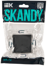 SKANDY Выключатель 2-клавишный перекрестный 10А SK-V06T титан IEK