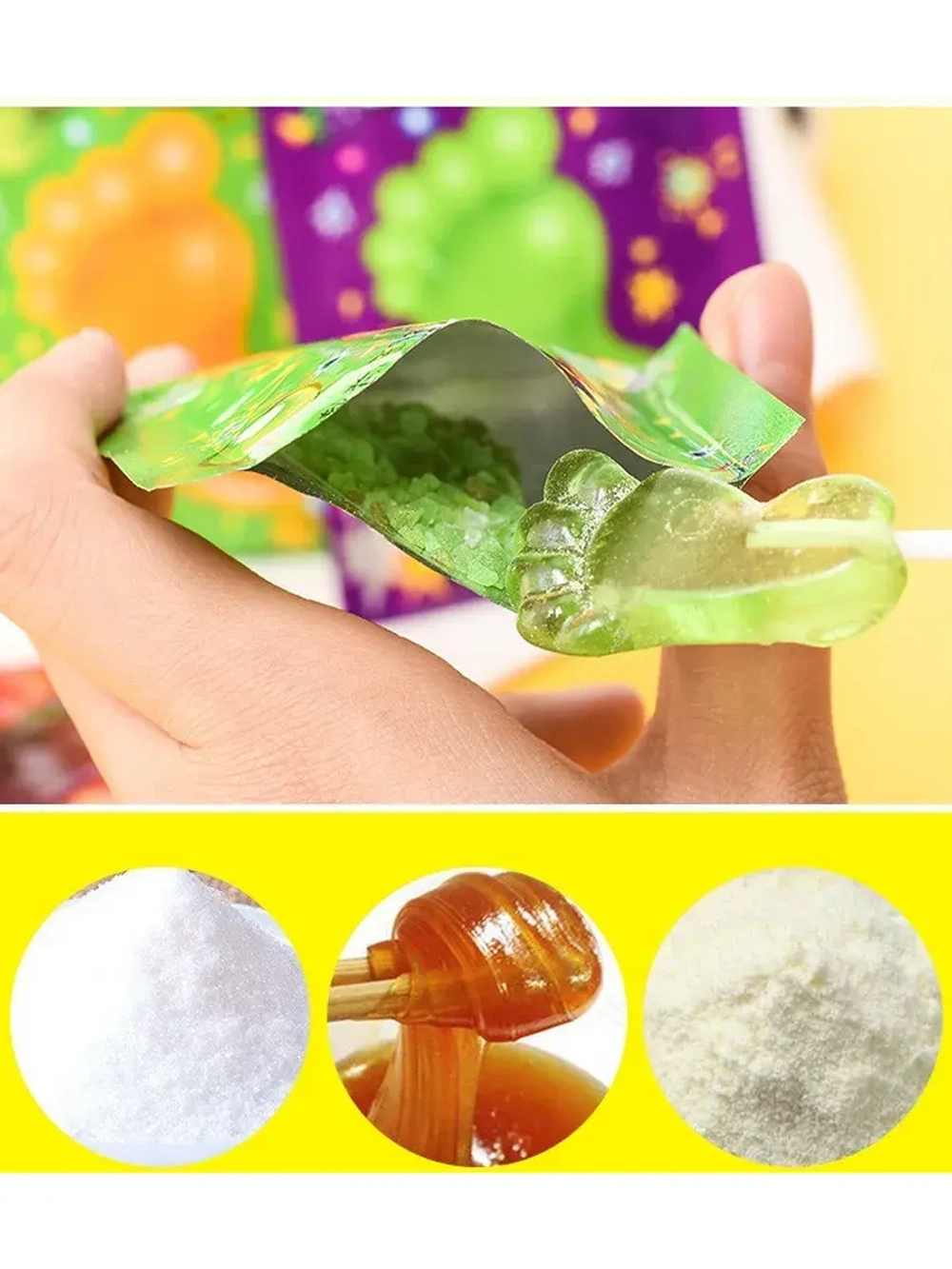 Леденец и взрывная карамель "Лапочки на Палочке" 12 г * 30 шт