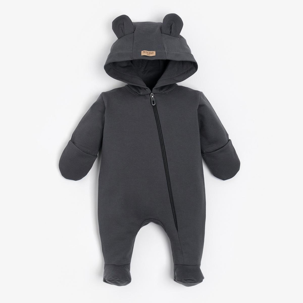 Комбинезон детский, цвет графитовый, р. 80-86 9308442 (MINAKU)