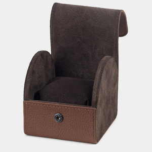 Коробка для часов из кожи теленка, цвета шоколад