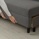 3-местный диван - IKEA BORGÅSEN/BORGASEN, 77x81x199см, темно-серый, БОРГАСЕН ИКЕА