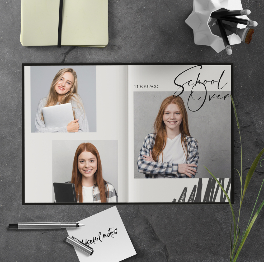 PSD-Шаблон фотокниги "Штрихи"