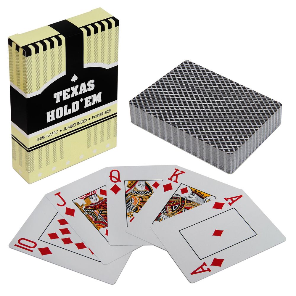 Карты игральные покерные Texas Hold&#39;em черная рубашка