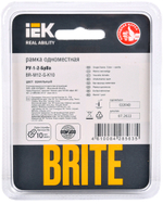 BRITE Рамка 1 -местная РУ-1-2-БрВа стекло ванильный IEK