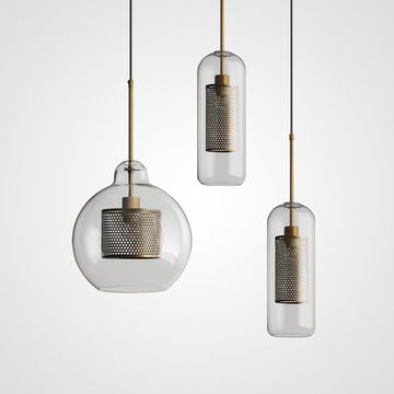 Стеклянный светильник подвес в стиле лофт CATCH F